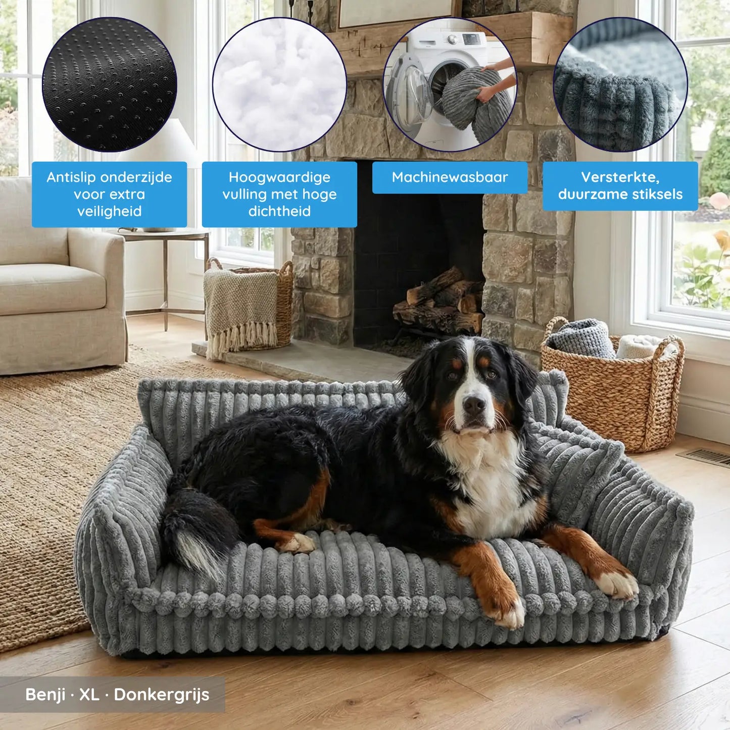 MrFluffyFriend® - Orthopedisch Wasbaar Hondenbed