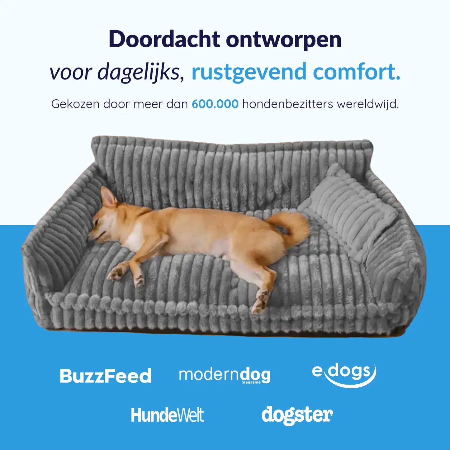MrFluffyFriend® - Orthopedisch Wasbaar Hondenbed